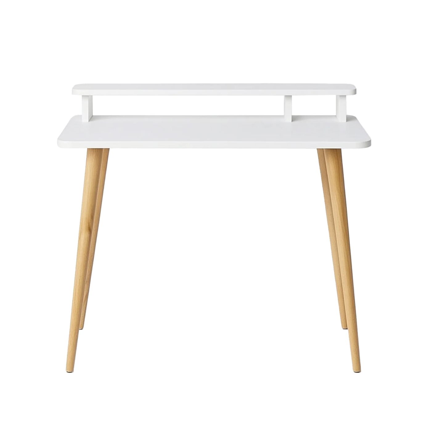 Minimalist Study Desk – Elevated Organizer Shelf