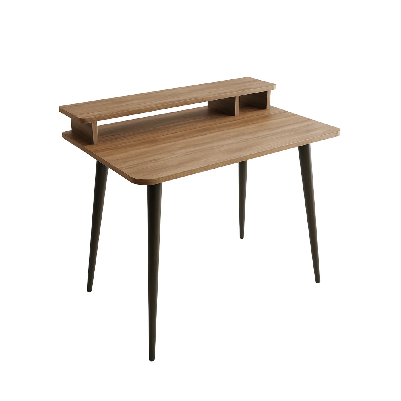 Minimalist Study Desk – Elevated Organizer Shelf