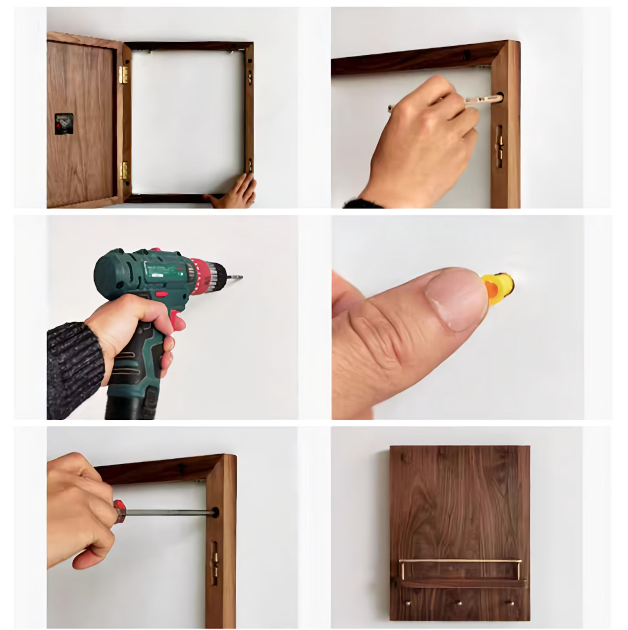 Walnut electricity meter box cover, wooden wall board with shelf, wooden switch box cover, fuse box panel cover, key holder organizer