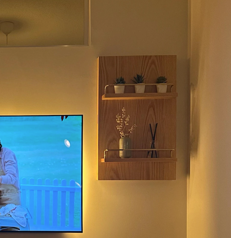 Walnut electricity meter box cover, wooden wall board with shelf, wooden switch box cover, fuse box panel cover, key holder organizer
