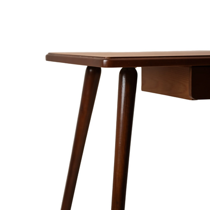 Minimalist Wooden Desk – Solid Beech with Functional Drawer