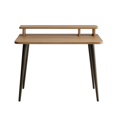 Minimalist Study Desk – Elevated Organizer Shelf